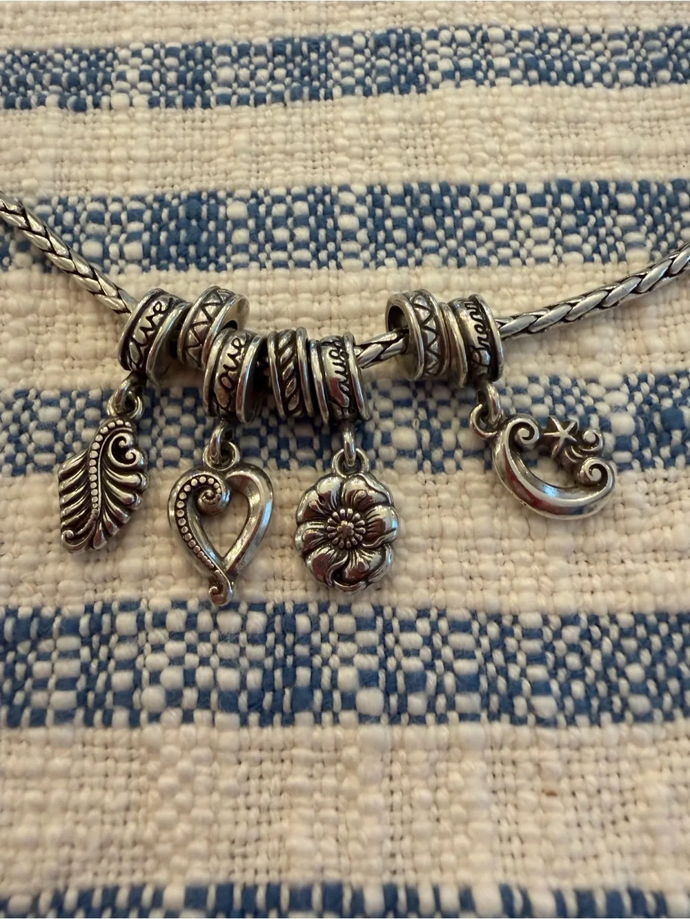 Brighton Silver Plated Necklace Live Love Laugh Dream